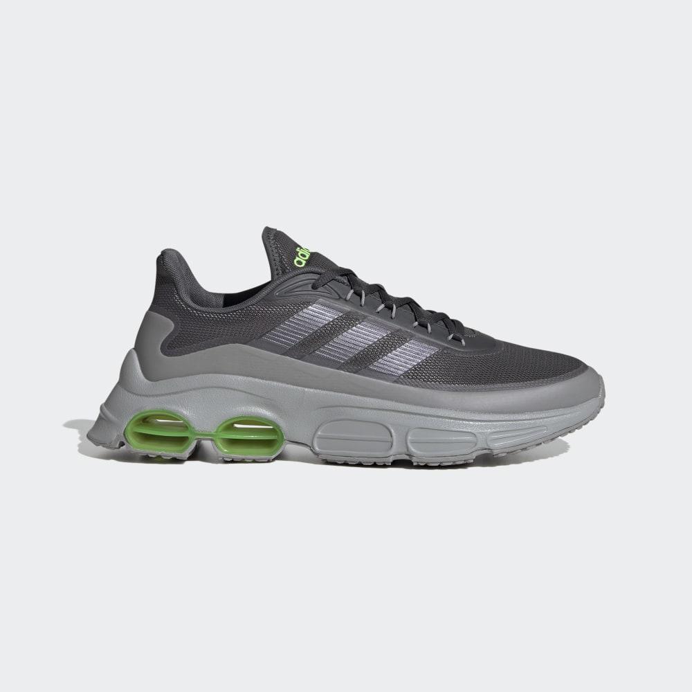 Adidasi Alergare Adidas Quadcube Barbati Romania - Gri/Verzi EG4393